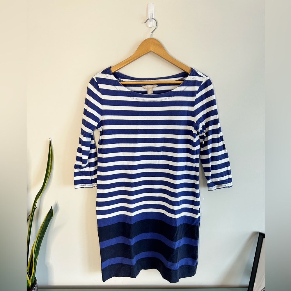 Banana Republic Blue Striped Dress - Size Small - Picture 7 of 9